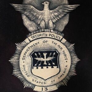 US Air Force Security Police Badge Painting